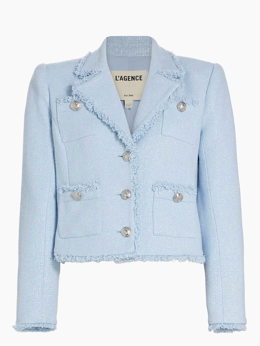 L'AGENCE Sylvia Metallic Tweed Jacket NEW NWT